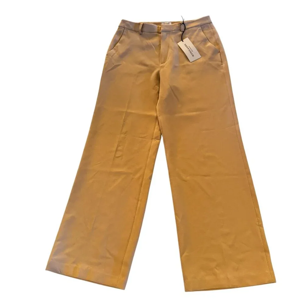 NWT Scotch & Soda Edie Tailored Wide Leg Pants in Yellow Size 30 - Picture 14 of 16